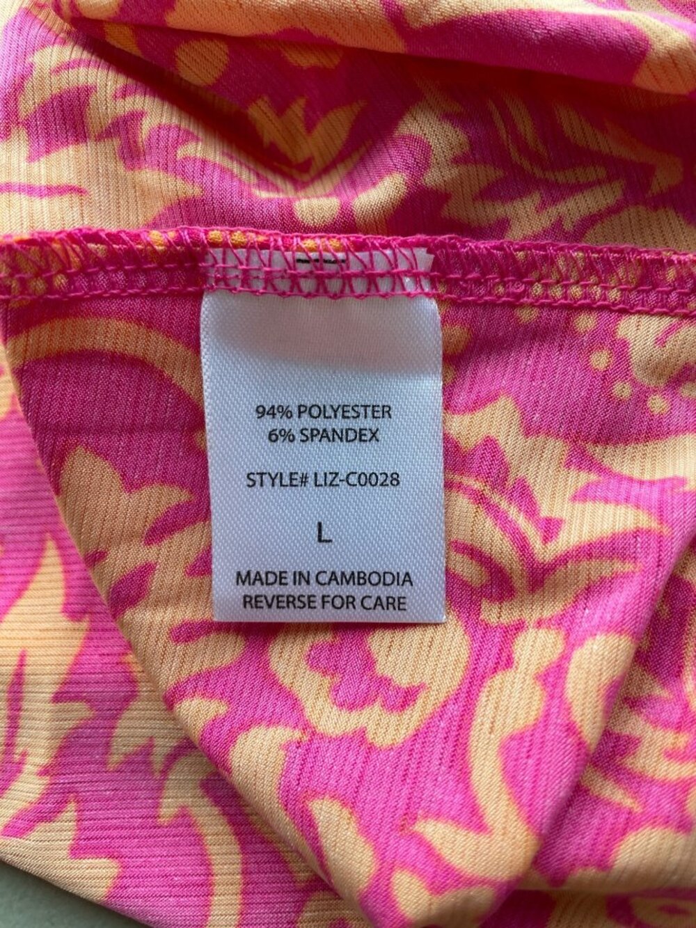 Dear Scarlett Blouse Large Baroque Floral Print 3/4 Sleeve Pink Boho Cottagecore - Picture 5 of 8